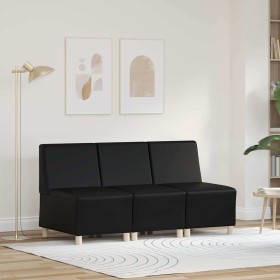 Unidad de Sofá Modular sin Brazos 3 pcs Negro 55 x 74 x 82 cm en Sofás | Comprar online en Foru.es