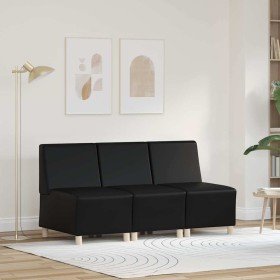 Unidad de Sofá Modular sin Brazos 3 pcs Negro 55 x 74 x 82 cm en Sofás | Comprar online en Foru.es
