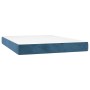 Cama box spring con colchón terciopelo azul oscuro 140x190 cm de vidaXL, Camas y somieres - Ref: Foro24-3127671, Precio: 438,...