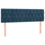 Cama box spring con colchón terciopelo azul oscuro 140x190 cm de vidaXL, Camas y somieres - Ref: Foro24-3127671, Precio: 438,...