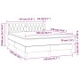 Cama box spring con colchón terciopelo azul oscuro 140x190 cm de vidaXL, Camas y somieres - Ref: Foro24-3127671, Precio: 438,...