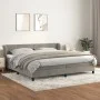 Box spring bed with light gray velvet mattress 200x200 cm by vidaXL, Beds and slatted bases - Ref: Foro24-3127391, Price: 542...