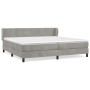 Cama box spring con colchón terciopelo gris claro 200x200 cm de vidaXL, Camas y somieres - Ref: Foro24-3127391, Precio: 540,2...