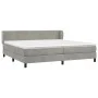 Box spring bed with light gray velvet mattress 200x200 cm by vidaXL, Beds and slatted bases - Ref: Foro24-3127391, Price: 542...
