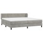 Cama box spring con colchón terciopelo gris claro 200x200 cm de vidaXL, Camas y somieres - Ref: Foro24-3127391, Precio: 540,2...
