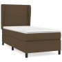 Cama box spring con colchón tela marrón oscuro 100x200 cm de vidaXL, Camas y somieres - Ref: Foro24-3127864, Precio: 359,16 €...