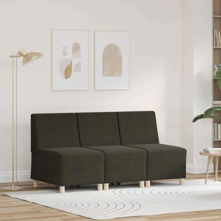 Unidad de Sofá Modular sin Brazos 3 pcs Verde 55 x 74 x 82 cm en Sofás | Comprar online en Foru.es