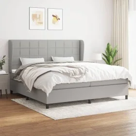 Boxspringbett mit hellgrauer Stoffmatratze 200x200 cm von vidaXL, Betten und Lattenroste - Ref: Foro24-3127989, Preis: 703,46...