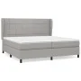 Box spring bed with light gray fabric mattress 200x200 cm by vidaXL, Beds and slatted bases - Ref: Foro24-3127989, Price: 703...