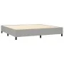 Box spring bed with light gray fabric mattress 200x200 cm by vidaXL, Beds and slatted bases - Ref: Foro24-3127989, Price: 703...
