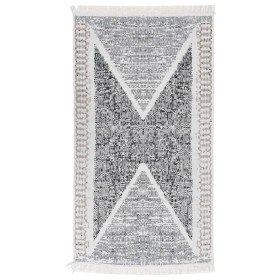 Alfombra de algodón negra y gris 120x180 cm en Alfombras | Comprar online en Foru.es