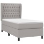Cama box spring con colchón tela gris claro 90x200 cm de vidaXL, Camas y somieres - Ref: Foro24-3128173, Precio: 358,61 €, De...