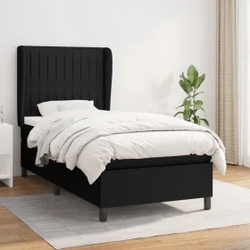 Box spring bed with black fabric mattress 90x200 cm by vidaXL, Beds and slatted bases - Ref: Foro24-3128095, Price: 343,97 €,...