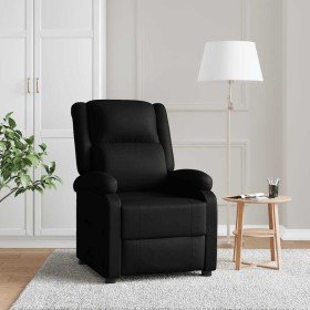 Sillón reclinable de cuero sintético negro en Sillones | Comprar online en Foru.es