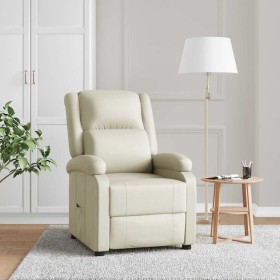 Sillón reclinable de cuero sintético blanco en Sillones | Comprar online en Foru.es