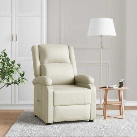 Sillón reclinable de cuero sintético blanco en Sillones | Comprar online en Foru.es