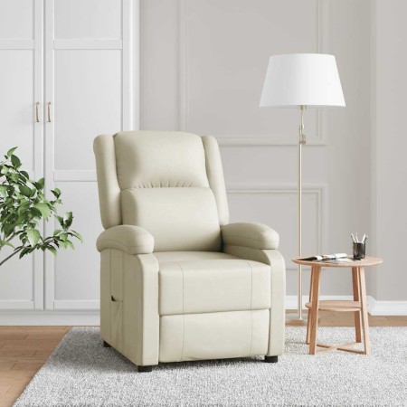 Sillón reclinable de cuero sintético blanco en Sillones | Comprar online en Foru.es
