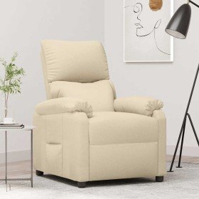 Sillón reclinable de tela crema en Sillones | Comprar online en Foru.es