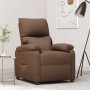 Sillón reclinable de tela marrón en Sillones | Comprar online en Foru.es