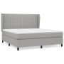 Cama box spring con colchón tela gris claro 180x200 cm de vidaXL, Camas y somieres - Ref: Foro24-3128141, Precio: 612,18 €, D...