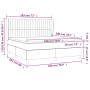 Cama box spring con colchón tela gris claro 180x200 cm de vidaXL, Camas y somieres - Ref: Foro24-3128141, Precio: 612,18 €, D...