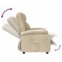 Sillón reclinable de tela crema en Sillones | Comprar online en Foru.es