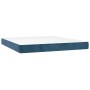 Cama box spring con colchón terciopelo azul oscuro 160x200 cm de vidaXL, Camas y somieres - Ref: Foro24-3127743, Precio: 507,...
