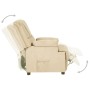 Sillón reclinable tela de microfibra color crema en Sillones | Comprar online en Foru.es