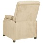 Sillón reclinable tela de microfibra color crema en Sillones | Comprar online en Foru.es
