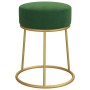 Hocker redondo verde terciopelo en Taburetes y sillas plegables | Comprar online en Foru.es