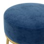 Hocker redondo azul terciopelo en Taburetes y sillas plegables | Comprar online en Foru.es
