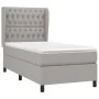 Boxspringbett mit hellgrauer Stoffmatratze 90x190 cm von vidaXL, Betten und Lattenroste - Ref: Foro24-3128165, Preis: 326,36 ...