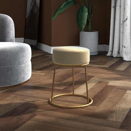 Hocker redondo gris oscuro terciopelo en Taburetes y sillas plegables | Comprar online en Foru.es