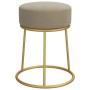 Hocker redondo gris oscuro terciopelo en Taburetes y sillas plegables | Comprar online en Foru.es