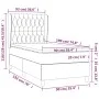 Box spring bed with light gray fabric mattress 90x190 cm by vidaXL, Beds and slatted bases - Ref: Foro24-3128165, Price: 326,...