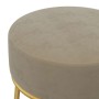 Hocker redondo gris oscuro terciopelo en Taburetes y sillas plegables | Comprar online en Foru.es