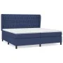 Box spring bed with blue fabric mattress 200x200 cm by vidaXL, Beds and slatted bases - Ref: Foro24-3128235, Price: 770,41 €,...