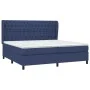 Box spring bed with blue fabric mattress 200x200 cm by vidaXL, Beds and slatted bases - Ref: Foro24-3128235, Price: 770,41 €,...