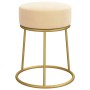 Hocker redondo terciopelo albaricoque en Taburetes y sillas plegables | Comprar online en Foru.es
