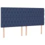 Box spring bed with blue fabric mattress 200x200 cm by vidaXL, Beds and slatted bases - Ref: Foro24-3128235, Price: 770,41 €,...