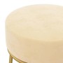 Hocker redondo terciopelo albaricoque en Taburetes y sillas plegables | Comprar online en Foru.es