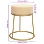 Hocker redondo terciopelo albaricoque en Taburetes y sillas plegables | Comprar online en Foru.es