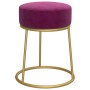 Hocker redondo morado terciopelo en Taburetes y sillas plegables | Comprar online en Foru.es