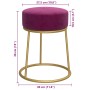 Hocker redondo morado terciopelo en Taburetes y sillas plegables | Comprar online en Foru.es