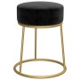 Hocker redondo negro terciopelo en Taburetes y sillas plegables | Comprar online en Foru.es