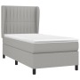 Cama box spring con colchón tela gris claro 90x190 cm de vidaXL, Camas y somieres - Ref: Foro24-3128085, Precio: 331,66 €, De...