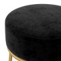 Hocker redondo negro terciopelo en Taburetes y sillas plegables | Comprar online en Foru.es