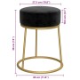 Hocker redondo negro terciopelo en Taburetes y sillas plegables | Comprar online en Foru.es