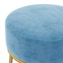 Hocker redondo azul claro terciopelo en Taburetes y sillas plegables | Comprar online en Foru.es
