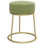 Hocker redondo verde mostaza terciopelo en Taburetes y sillas plegables | Comprar online en Foru.es
